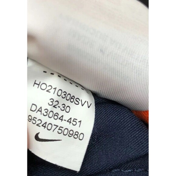 Nike Dri-Fit Golf Pant Men 32x30 Blue Logo Graphic Slim Fit Skinny Leg Polyester - Picture 10 of 10